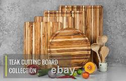 Large Teak Kitchen Cutting Board Wood Chopping Board/Butcher Block 5 Pieces