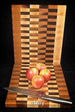 Large Walnut Maple Cherry End Grain Cutting Board Butcher Block Kitchen Gift