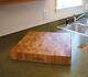 Large Wood Cutting Board 18x18 Brick Slab End Grain Butcher Block Cutting Board