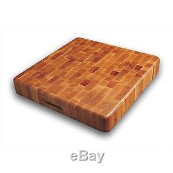 Large Wood Cutting Board 18x18 Brick Slab End Grain Butcher Block Cutting Board