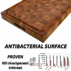 Large Wood cutting boards for kitchen Wooden butcher block 20×14×2 juice groove