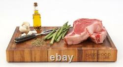 Large butcher block cutting board gift weddinghardwood acacia end grain premium