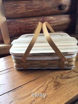 Longaberger Very Rare Gourmet Basket Set WithButcher Block LidBNIB