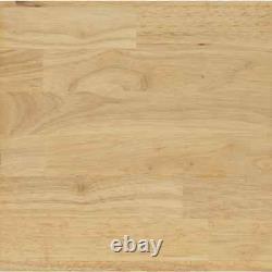 MSI Butcher Block Island Countertop 6'L x 25D x 1.5T Solid Wood In Pres Chalk