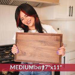 Made in USA Black Walnut Wood Cutting Board by Butcher Block Wooden Carving