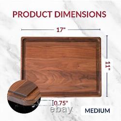 Made in USA Black Walnut Wood Cutting Board by Butcher Block Wooden Carving