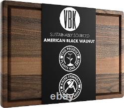 Made in USA Black Walnut Wood Cutting Board by Butcher Block Wooden Carving B