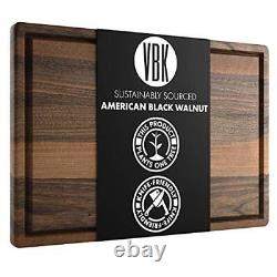 Made in USA Walnut Wood Cutting Board by Virginia Boys Kitchens Butcher Block