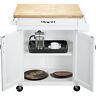 Mainstays Kitchen Cart With Drawer, Spice Rack, Towel Bar, Butcher Block Top