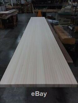 Maple Butcher Block, 96x25x1.5 Counter Top Continuous Wood Strips