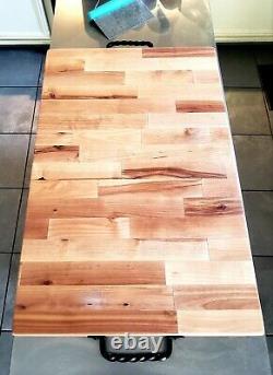 Maple Butcher Block Cutting Board With Iron Handles 25 X 16 X 1.5 Inches