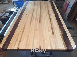 Maple Walnut Mix Butcher Block Top 26 x 50 Wood Kitchen Countertop