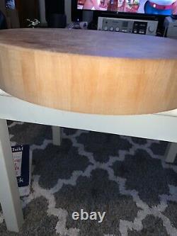 Maple Wood 18 Round Butcher Block-3 Thick-21+ Pounds-Good Condition