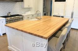 Maple countertop butcher block table top kitchen island top 1.5x36x24 solid wood
