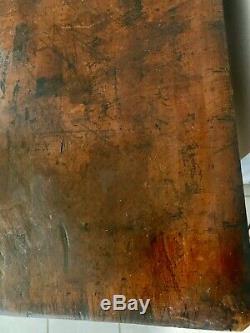 Master Built Weld Wood Commercial Butcher Block Dated 1938 Beautiful Patina