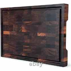 Mevell Walnut End Grain Cutting Board, Canadian Made Large Wood Butcher Block fo