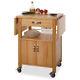 New Kitchen Island Solid Wood Utility Cart Rolling Storage Butcher Block Cabinet