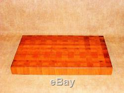 NEW Reversible End Grain Wood Cutting Board 2x12x20 Hard Cherry Butcher Block