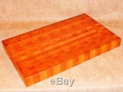 NEW Reversible End Grain Wood Cutting Board 2x12x20 Hard Cherry Butcher Block