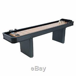 New 2 in 1 Shuffleboard Bowling Table Arcade Game Butcher Block Wood Vintage