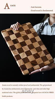 New Extra Large Cutting Board Rectangle End Grain Butcher Block Kitchen Chopping