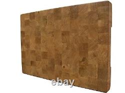 Oak Cutting Board End Grain, with Feet, Butcher Block, Chopping Board, Handmade