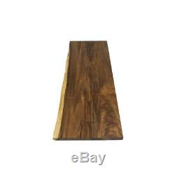 Oiled Acacia with Live Edge Butcher Block Countertop 4 ft L x 2 ft 1'' D x 1.5'