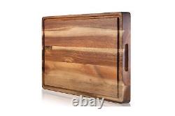 PREMIUM ACACIA Cutting Board & Professional Heavy Duty Butcher Block withJuice