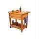 Pemberly Row Island Butcher Block Workcenter In Natural