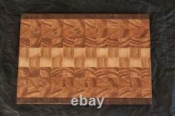 Personalized Double Sided Walnut & Cherry End Grain Butcher Block Cutting Board