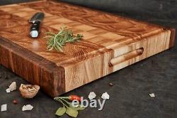 Personalized Double Sided Walnut & Cherry End Grain Butcher Block Cutting Board