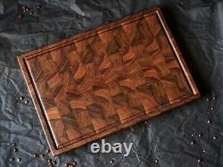 Personalized Double Sided Walnut End Grain Butcher Block Large Cutting Board