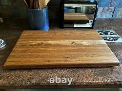 RARE Tiger Oak & Ambrosia Maple Thick Block Style Cutting Board with BONUS