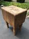 Rare Vintage Solid Wood Butcher Block Table 34hx24wx18d. Over 100lbs