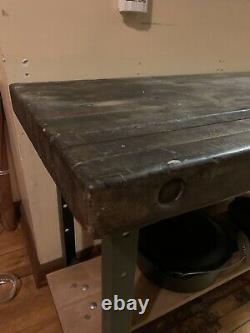 Rare Vintage 5 Feet Long, 3 Inches Thick Maple Wood Butcher Block
