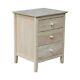 Ready-to-finish 3-drawer Nightstand With Butcher Block Unfinished 3-drawer