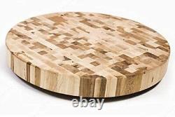 Richelieu Butcher Block Extra Large 18 x 18 x 2 Inches Canadian Maple Round End