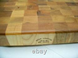 Rustic Cutting Board-Butcher Block Large Hard Maple Light & Dark End Grain USA