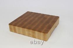 Rustic HANDMADE USA End Grain Butcher Block. Hard Maple, FLAT, 3 Thick! Video