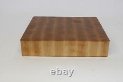 Rustic HANDMADE USA End Grain Butcher Block. Hard Maple, FLAT, 3 Thick! Video