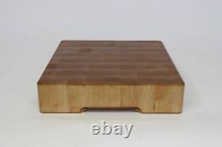 Rustic HANDMADE USA End Grain Butcher Block. Hard Maple, FLAT, 3 Thick! Video