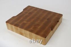 Rustic HANDMADE USA End Grain Butcher Block. Hard Maple, FLAT, 3 Thick! Video