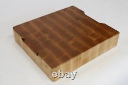 Rustic HANDMADE USA End Grain Butcher Block. Hard Maple, FLAT, 3 Thick! Video