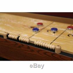 Shuffleboard Table Arcade Game Solid Butcher Block Wood Retro Vintage Pub Score