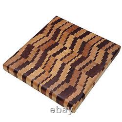 Small Whimsical Butcher Block End Grain Cutting Board 131 Mahogany, Maple