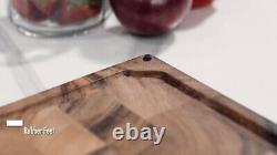 Smirly Butcher Block Cutting Board Large Wood Cutting Board for Kitchen Large