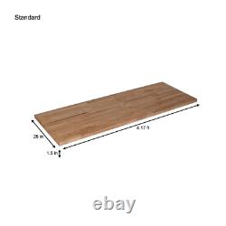 Smooth Unfinished Birch 4 ft L x 25 in D x 1.5 in T Butcher Block Countertop