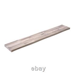 Solid Acacia 5 Ft. L X 10 In. D X 1.5 In. T, Butcher Block Countertop Floating W