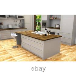 Solid Acacia 6.2 Ft. L X 36 In. D X 1 In. T, Butcher Block Island Countertop, Br