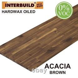 Solid Acacia 6.2 Ft. L X 36 In. D X 1 In. T, Butcher Block Island Countertop, Br